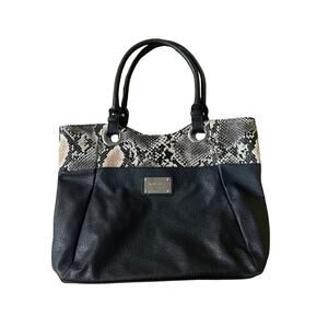 Nine West Snake Print Shoulder Handbag Purse Chic 90s Y2K